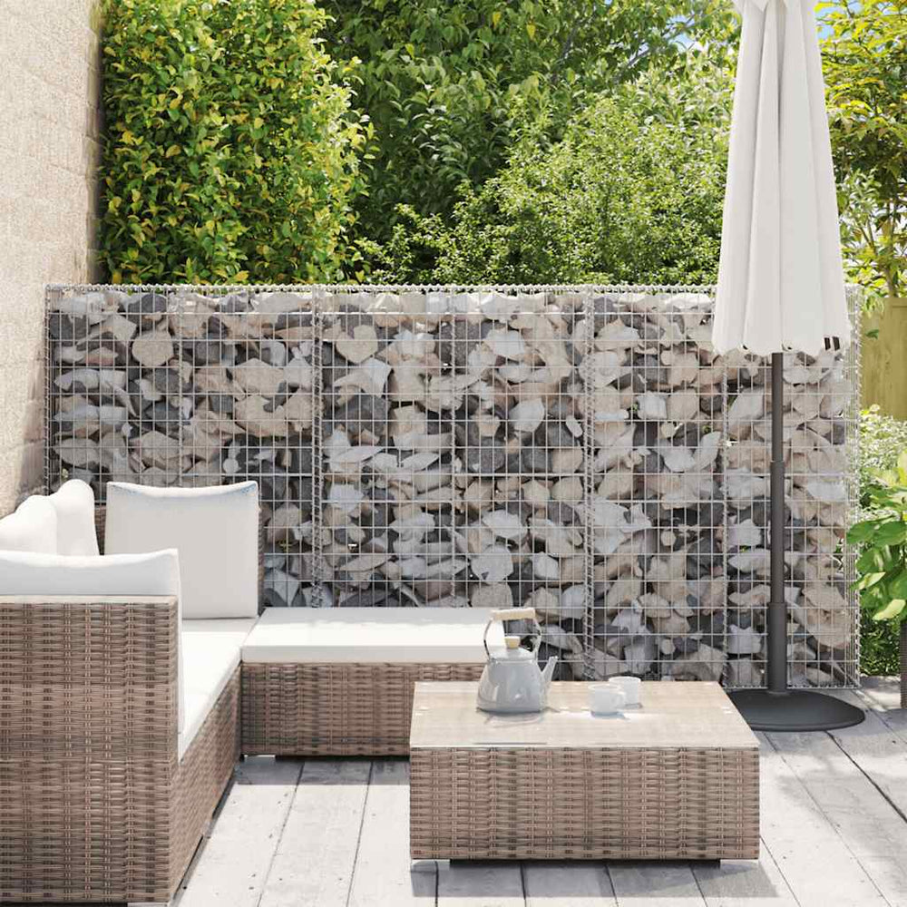 Gabion basket with lid, galvanized wire, 150 x 100 x 30 cm