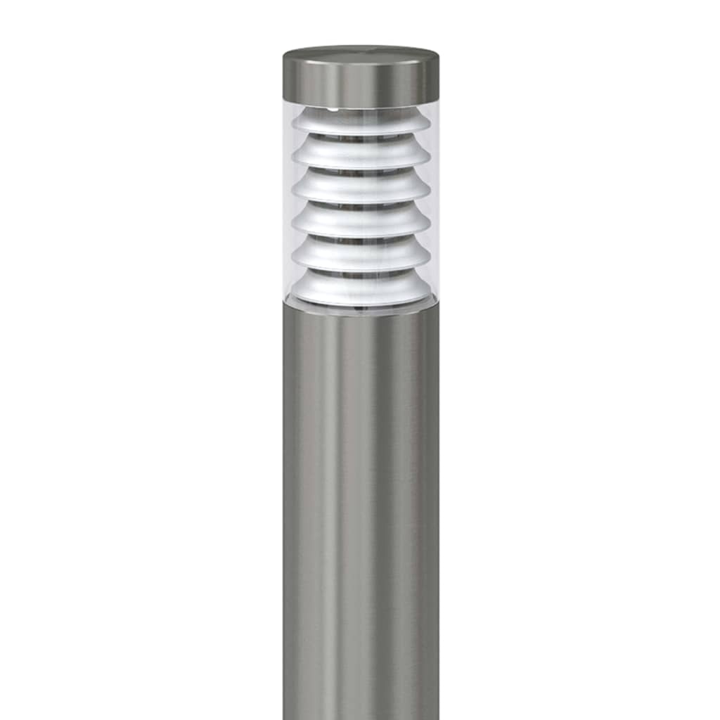 Free-standing outdoor lamp, stainless steel