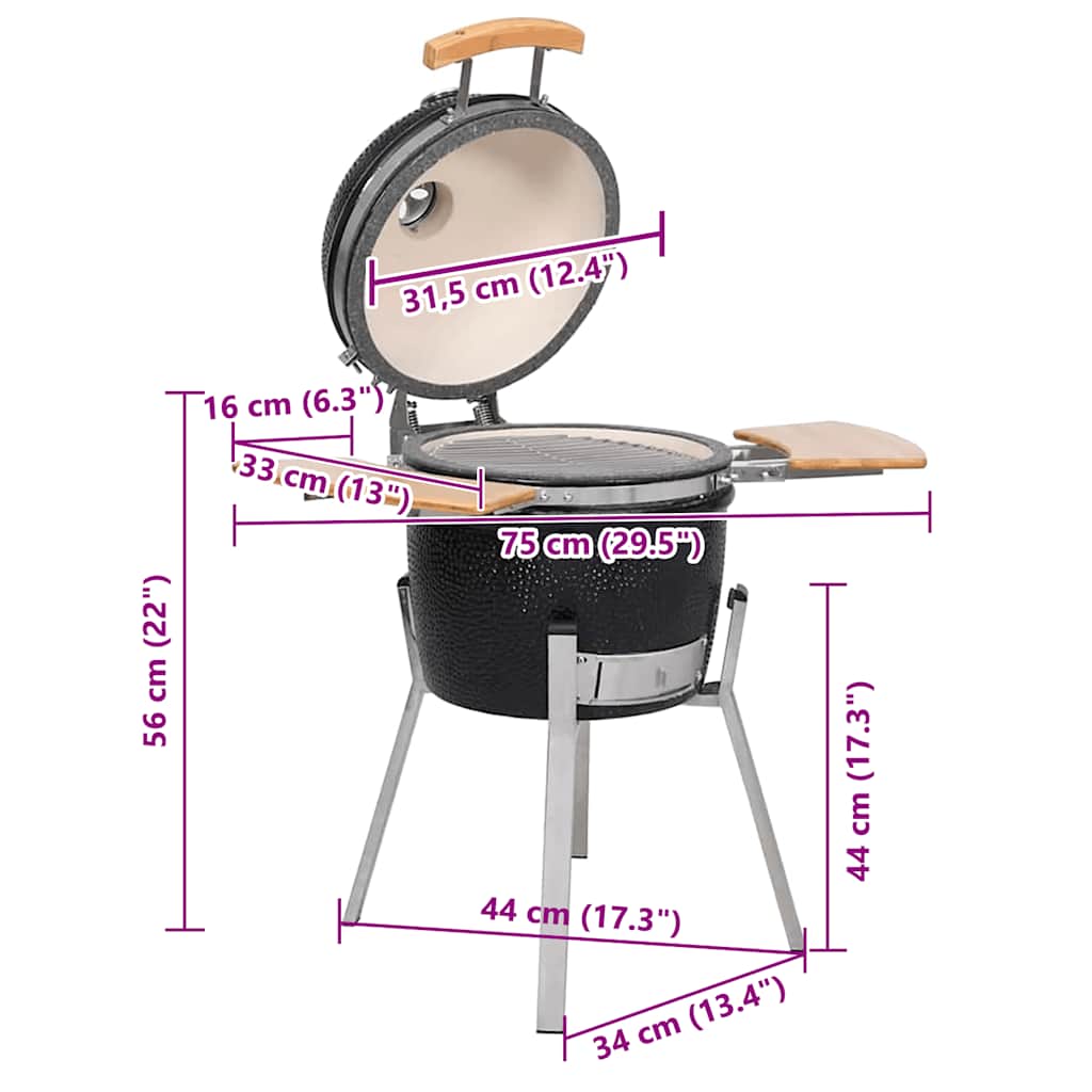 Kamado Keraminė Kepsninė, Grilis, Rūkykla, 76 cm