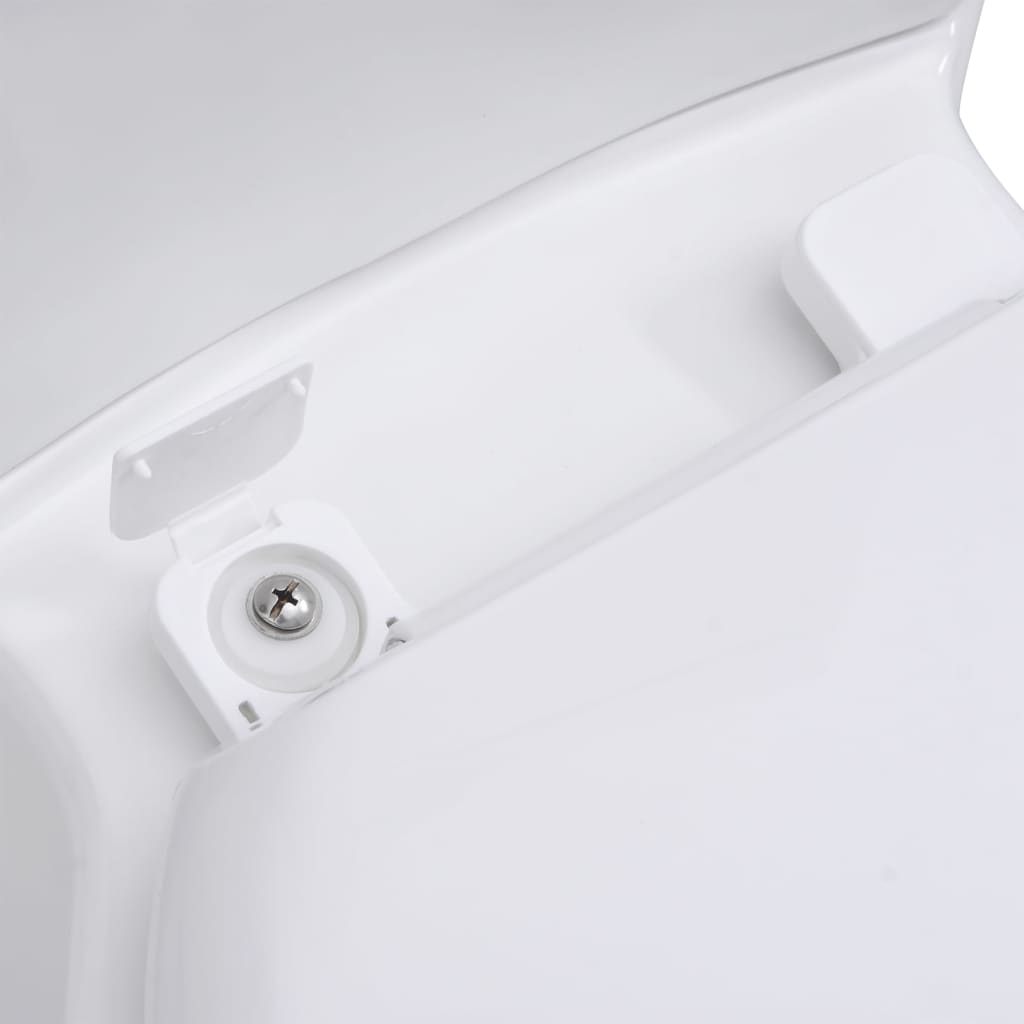 Corner bathroom toilet, white, ceramic