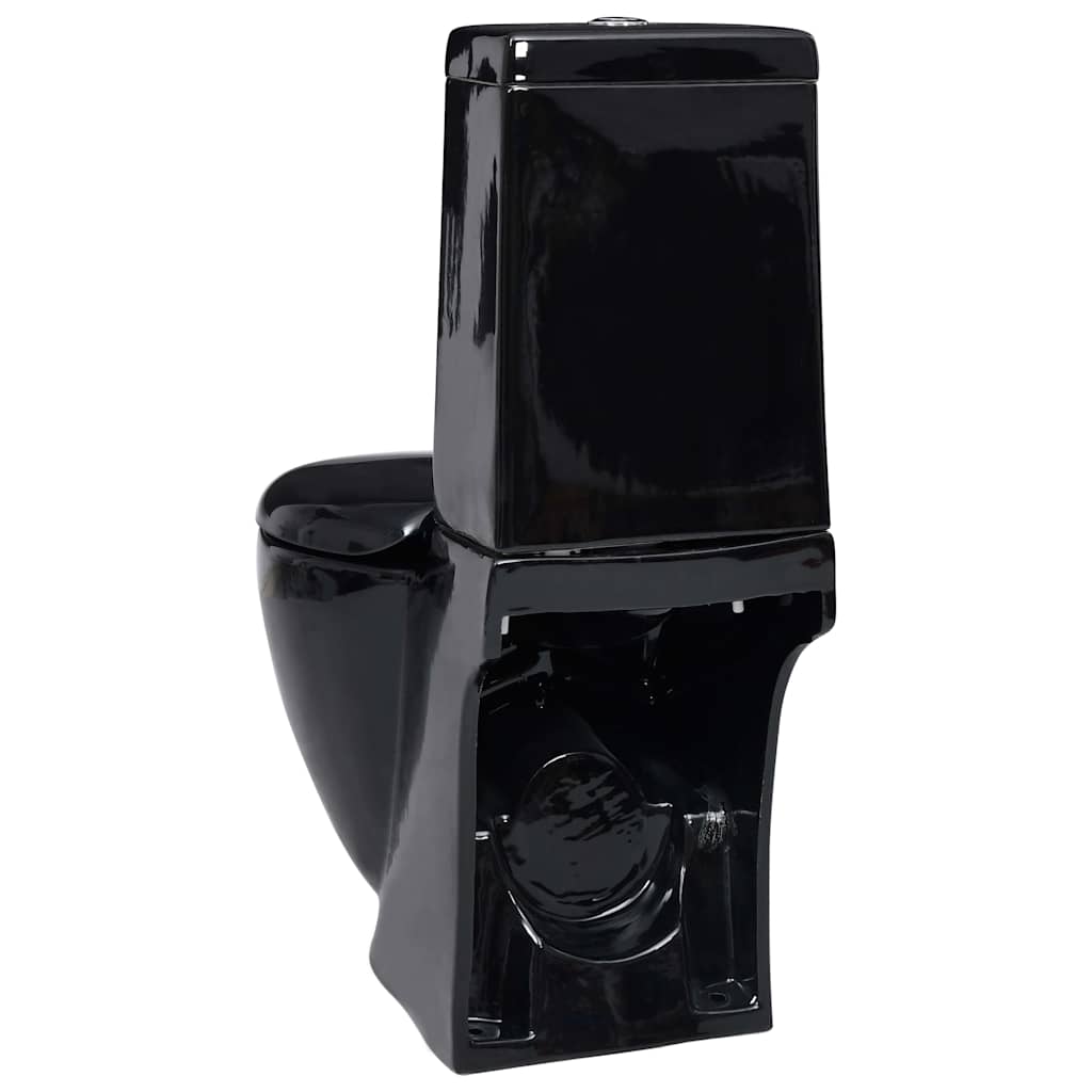 Toilet, round, black