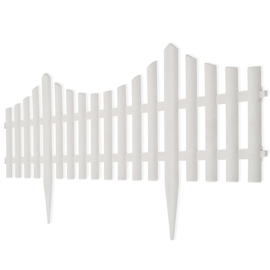 Lawn edging, 17 pcs./10m, white