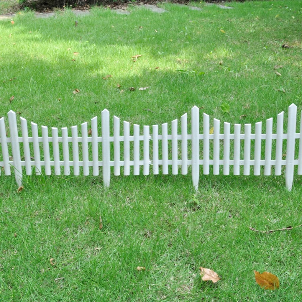 Lawn edging, 17 pcs./10m, white