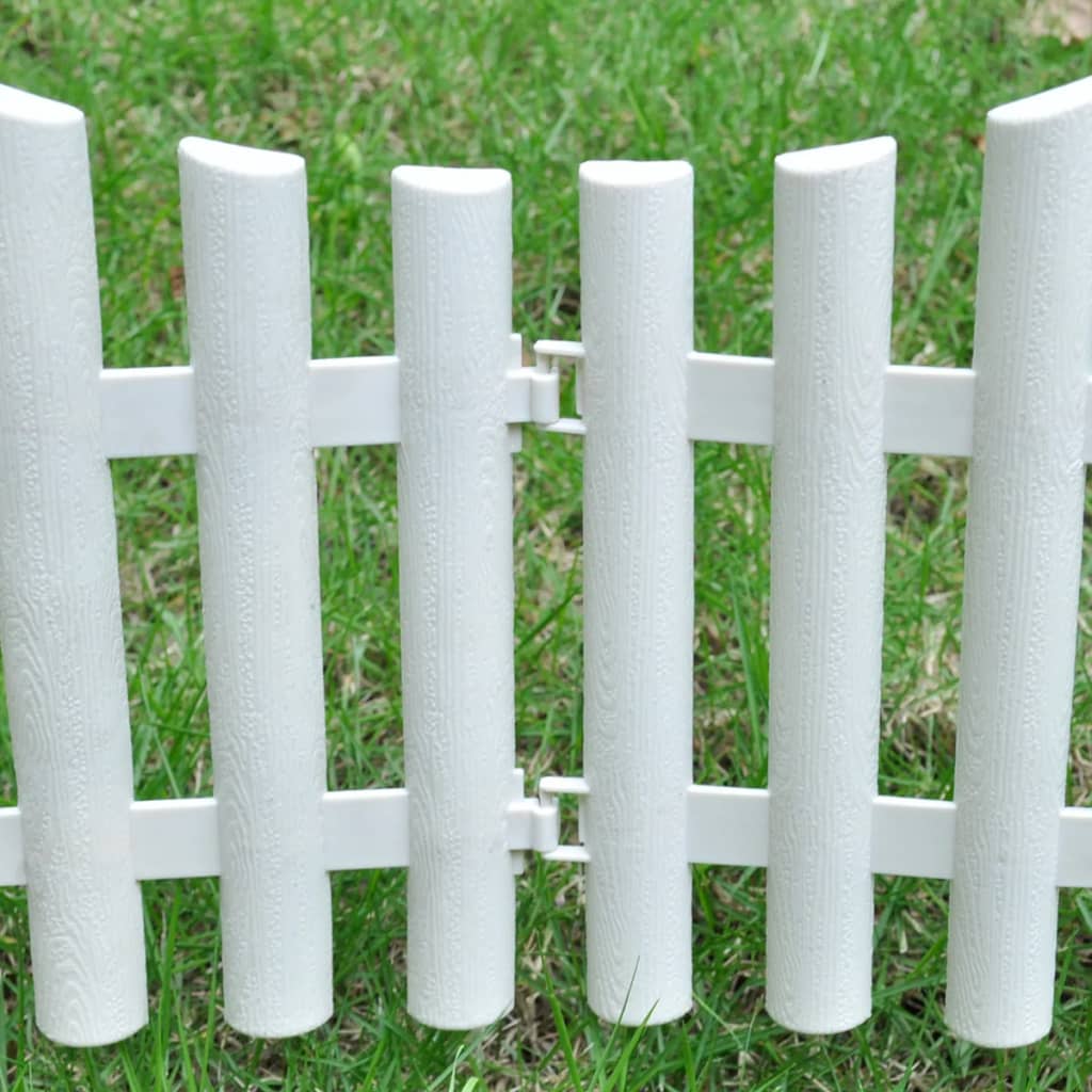 Lawn edging, 17 pcs./10m, white