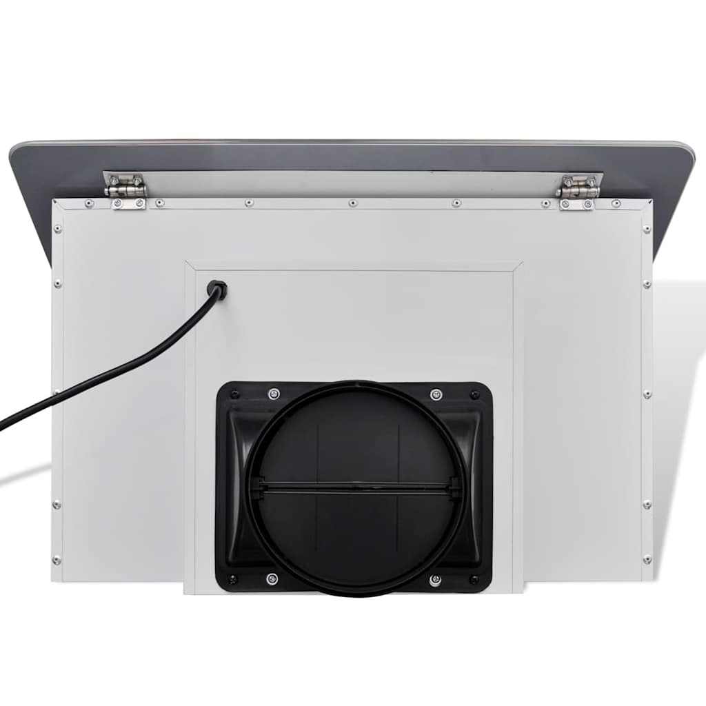 Cooker hood, tempered glass, white, 600 mm