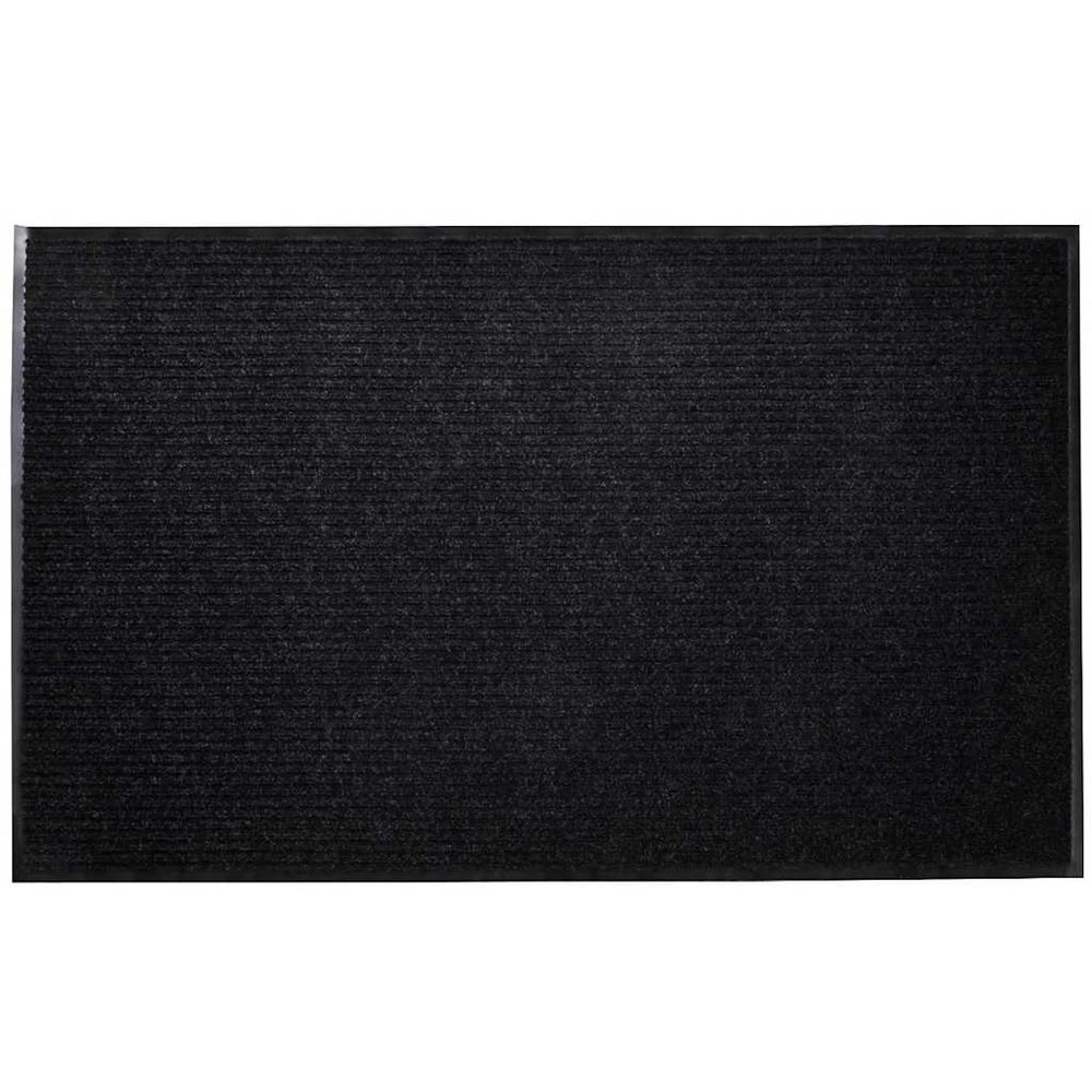 Durvju paklājs, melns, 90 x 60 cm, PVC