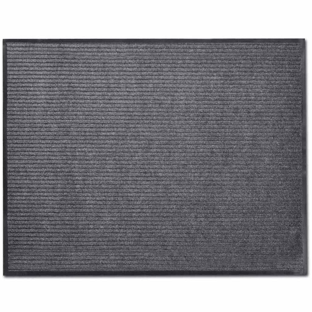 Durvju paklājs, pelēks, 90 x 60 cm, PVC