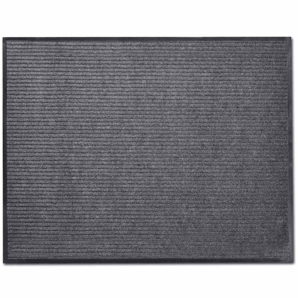 Durų kilimėlis, pilkos spalvos, 90 x 60 cm, PVC