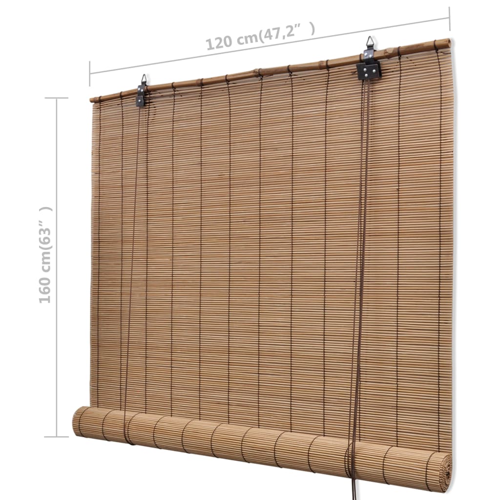 Bamboo blind, brown, 120x160cm