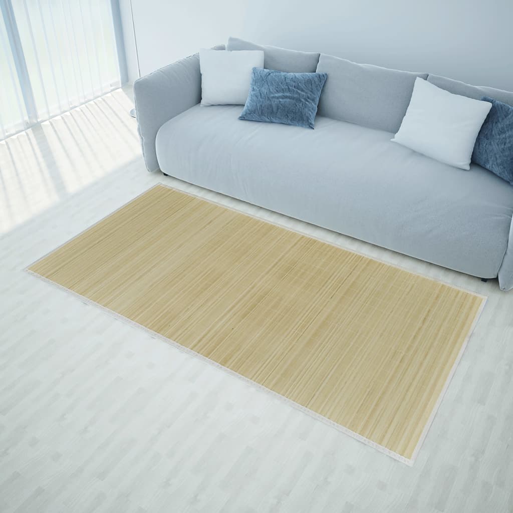 Rug, 80x300cm, natural bamboo, rectangular