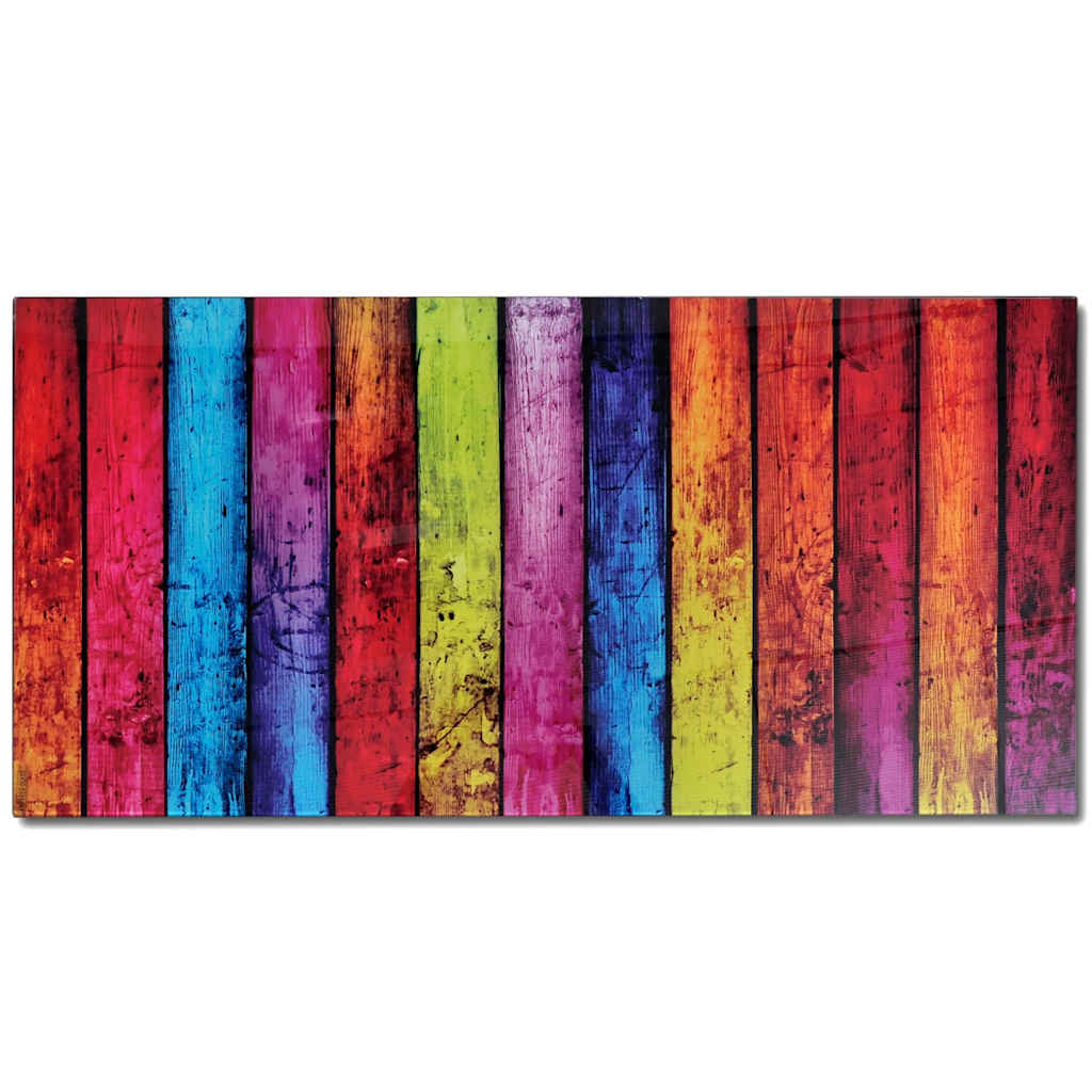 Coffee table with a rainbow glass top