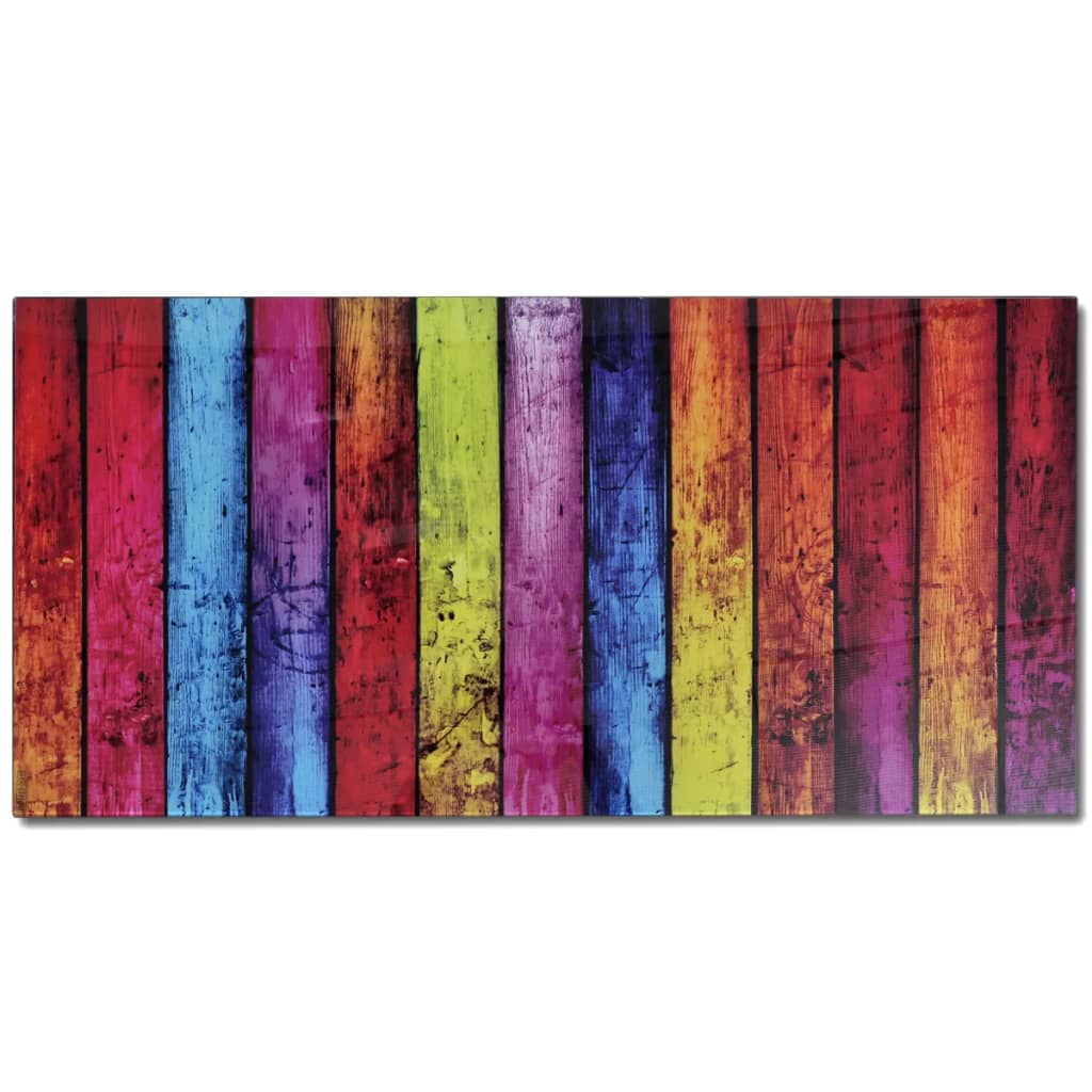 Coffee table with a rainbow glass top