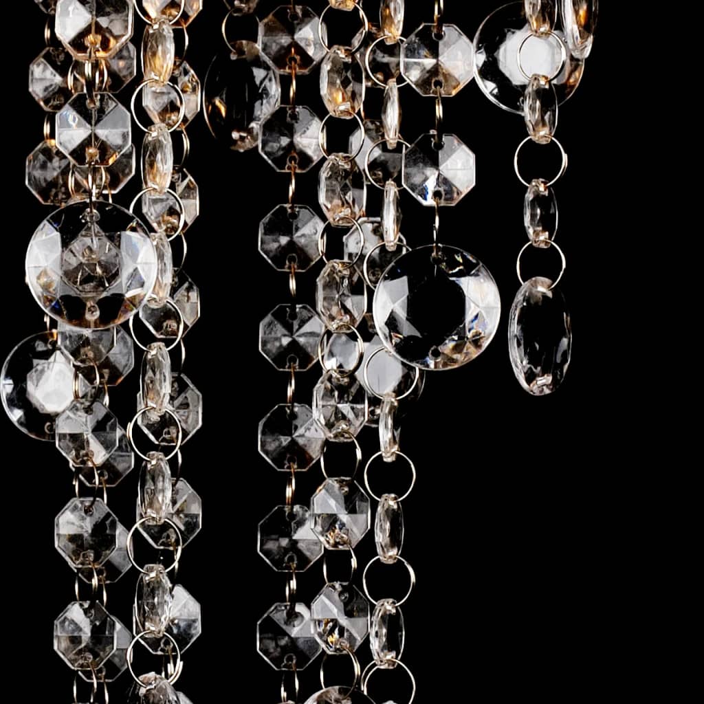 White Metal Ceiling Light with Crystal Beads