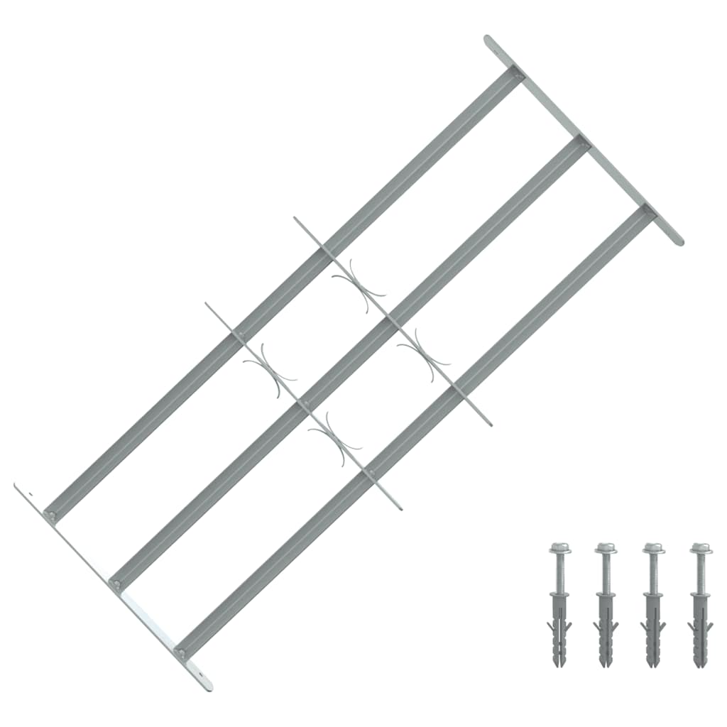 Regulējams drošības režģis logiem ar 3 šķērsstieņiem, 700-1050mm