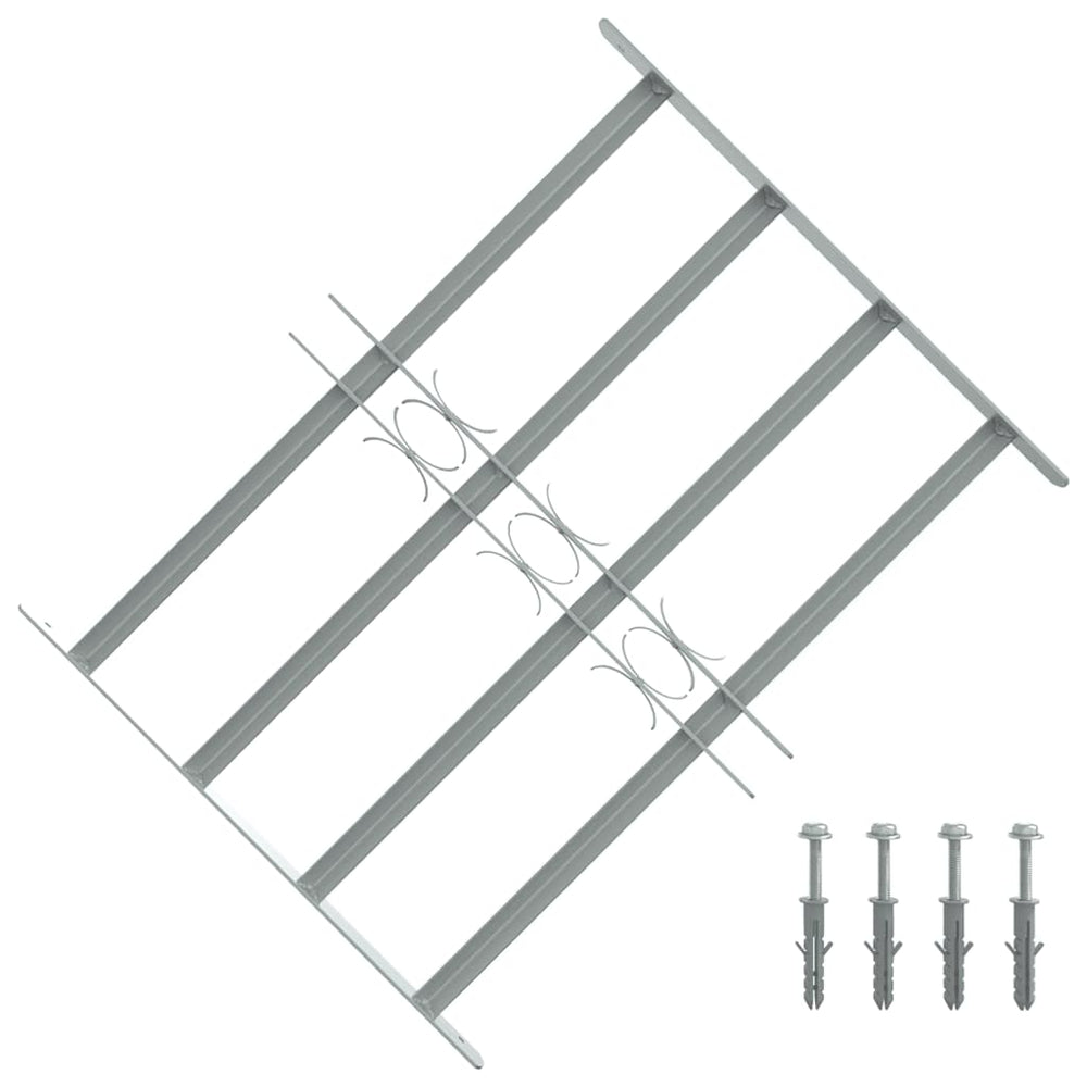 Reguliuojama apsauginė grotelė langams su 4 skersiniais, 500-650mm