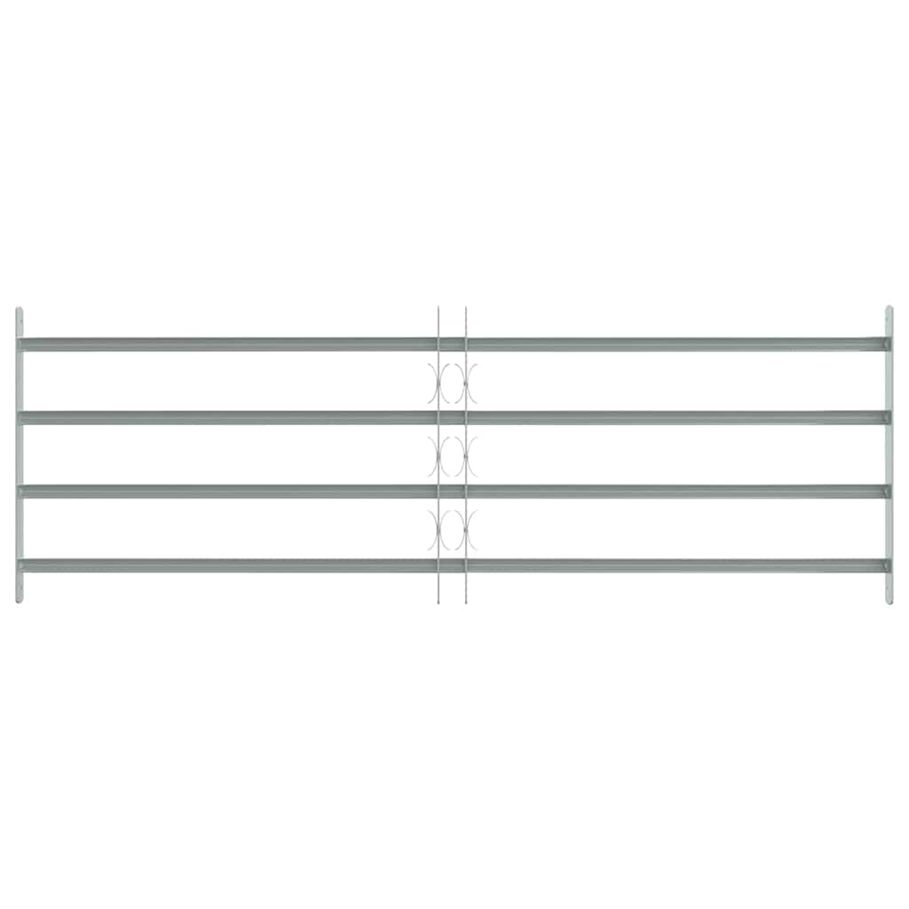 Adjustable window safety grille with 4 bars, 1000-1500mm