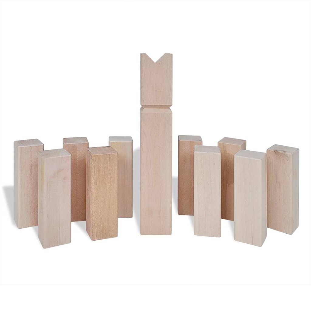 Koka vikingu spēle Kubb