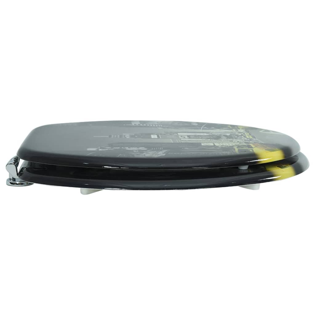MDF Toilet Seat with Lid, Model "New York"