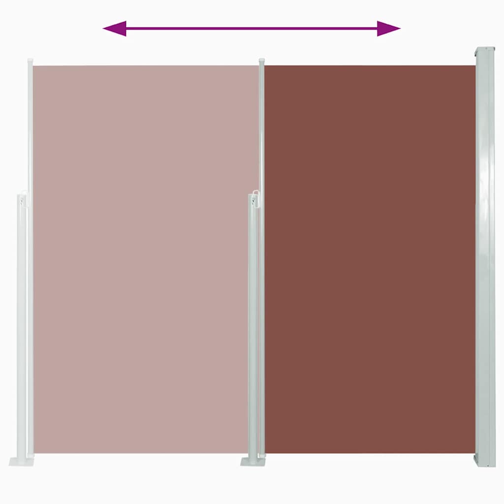 Terrace divider, brown, 160 x 300 cm