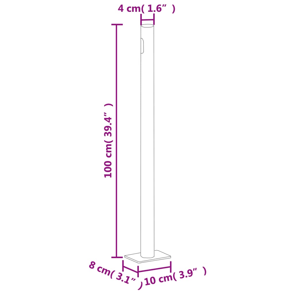Terrace divider, brown, 160 x 300 cm