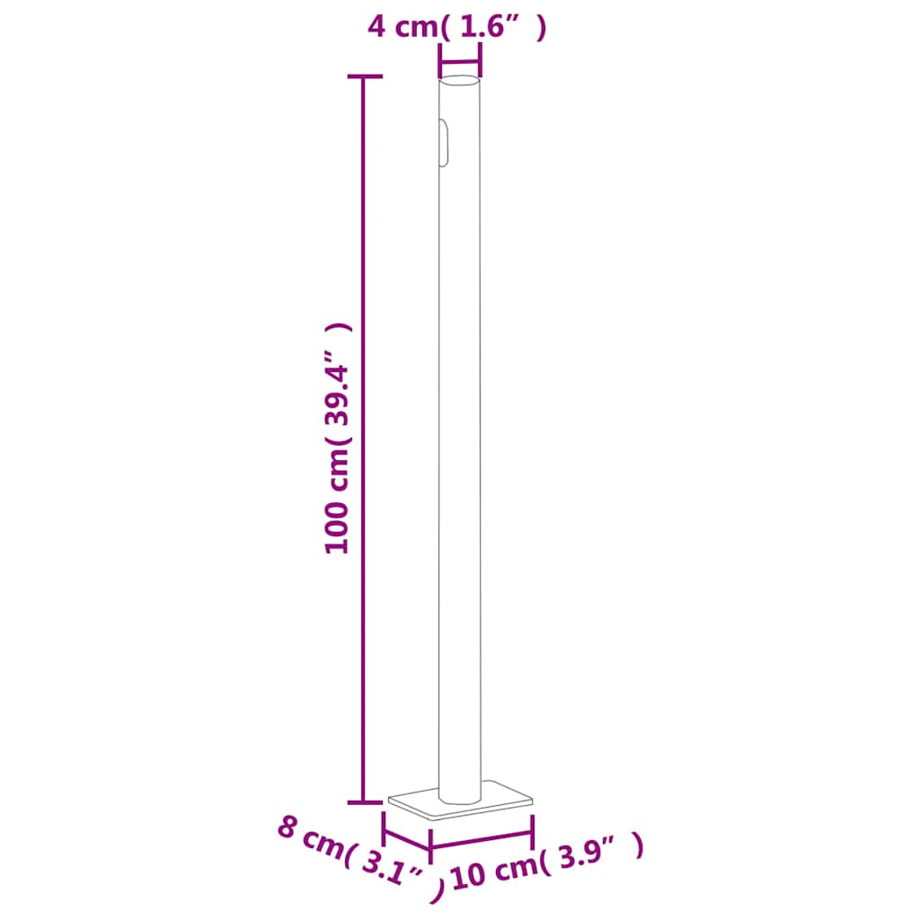 Terrace divider, brown, 160 x 300 cm