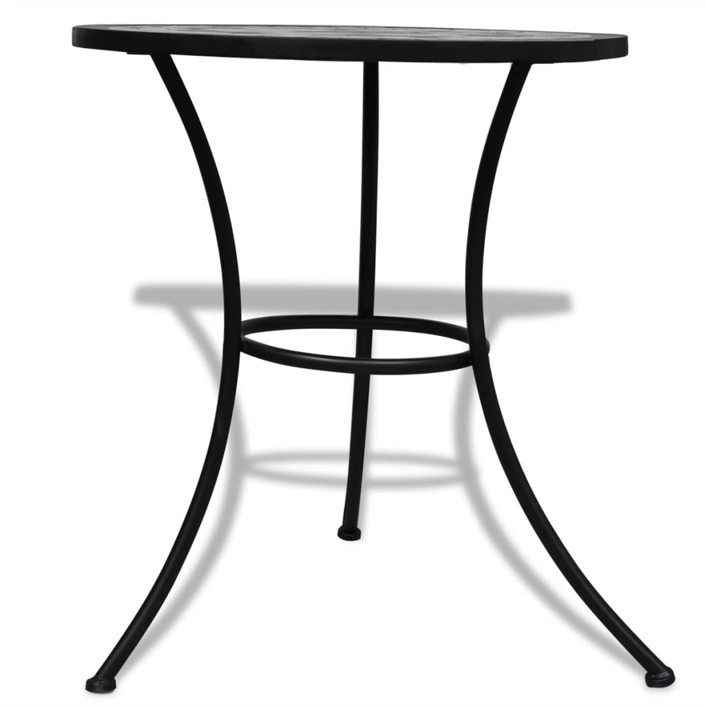 Bistro galds, melnbalts, 60cm, mozaīkas raksts