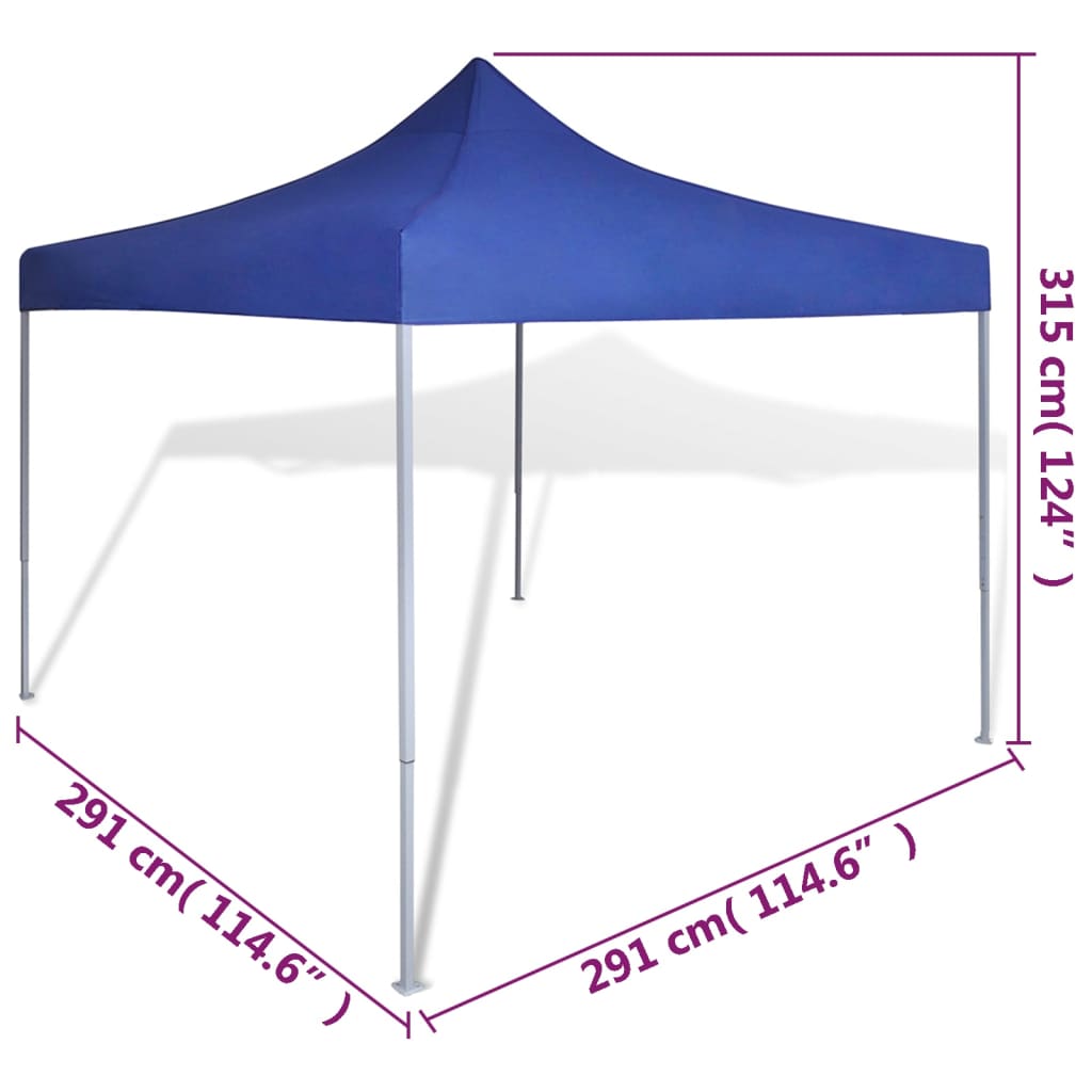 Gazebo DELTA, blue, 3x3m