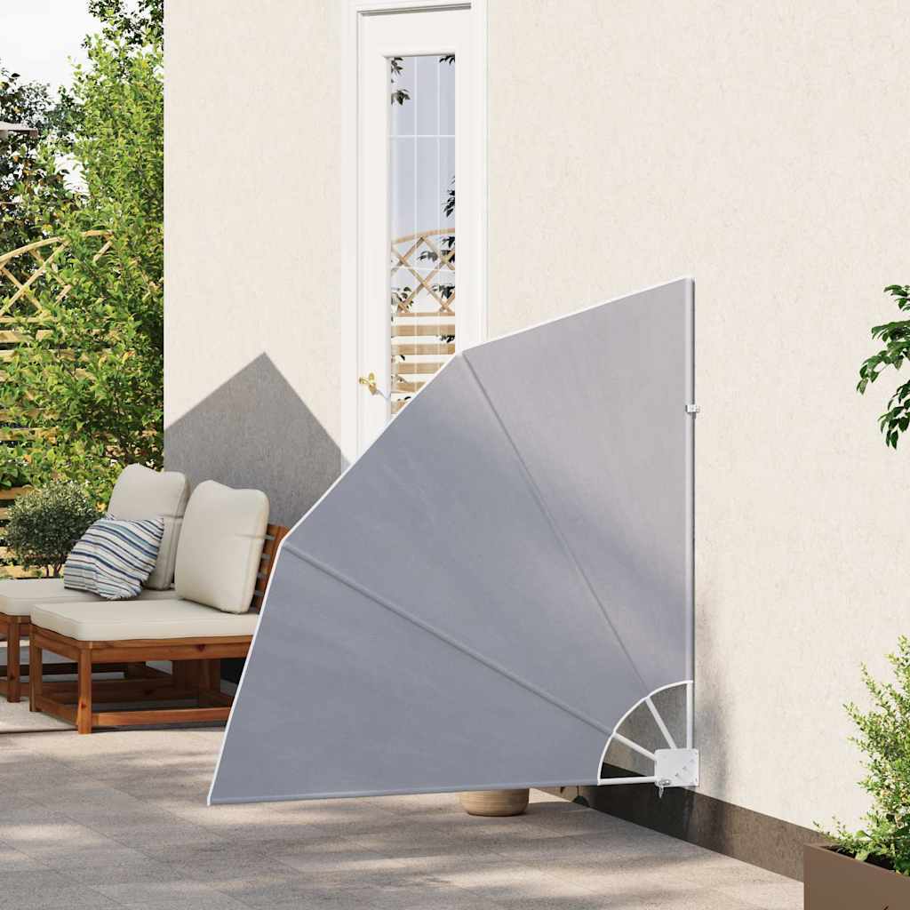 Retractable side awning for balcony, gray, 140x140cm