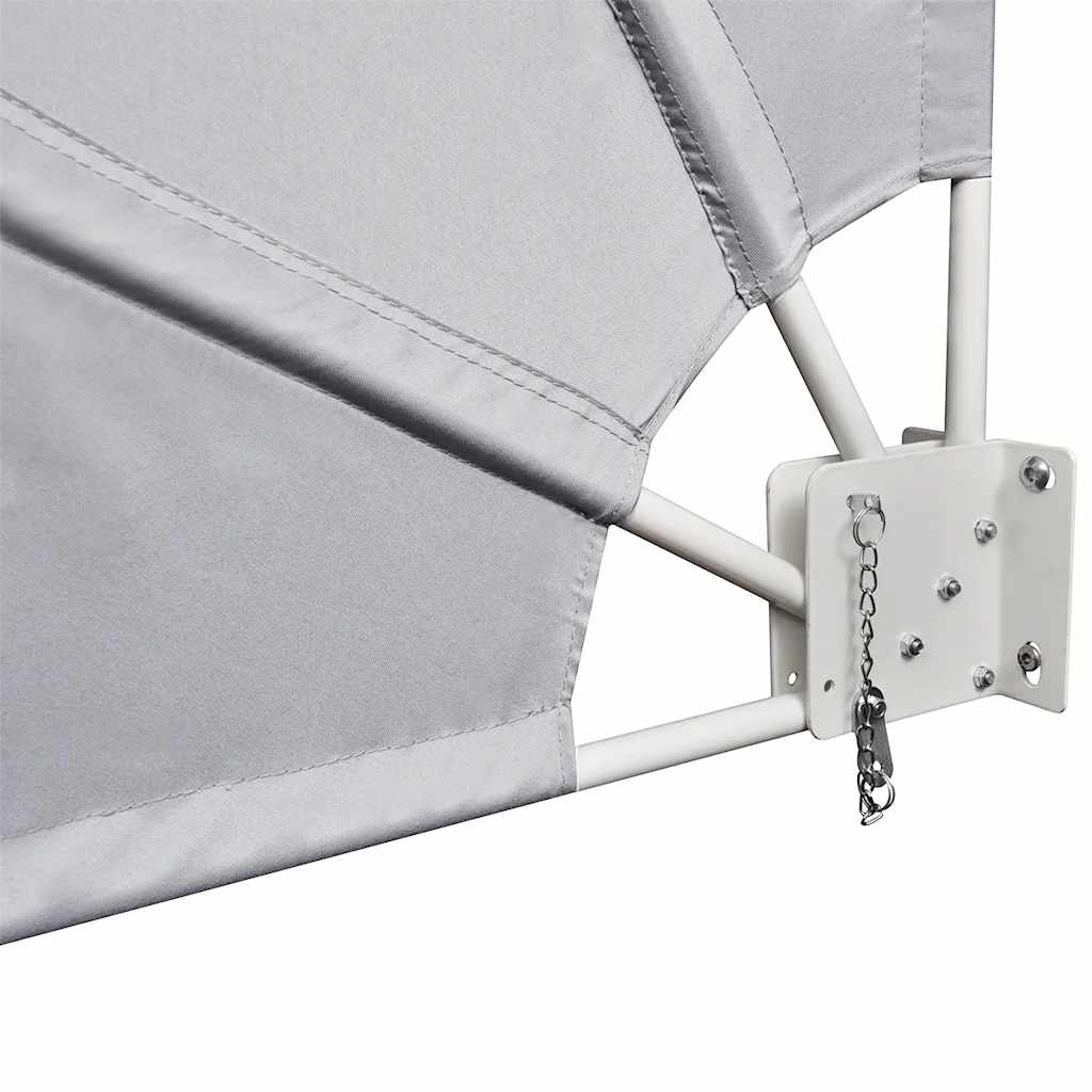 Retractable side awning for balcony, gray, 140x140cm