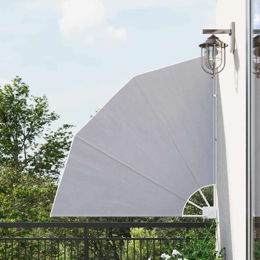 Retractable side awning for balcony, gray, 140x140cm