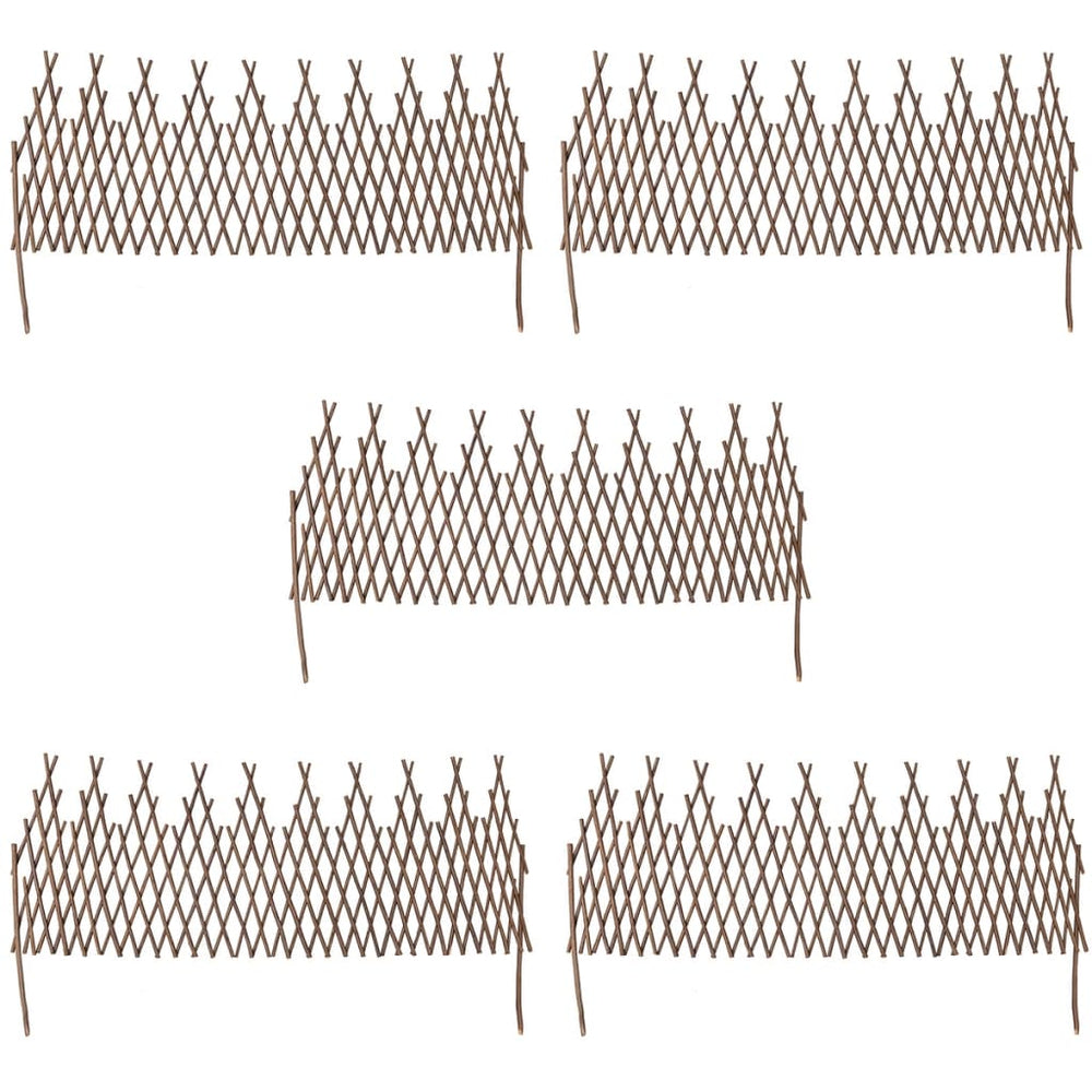Willow Trellis Fence, 5 pcs, 170x37 cm