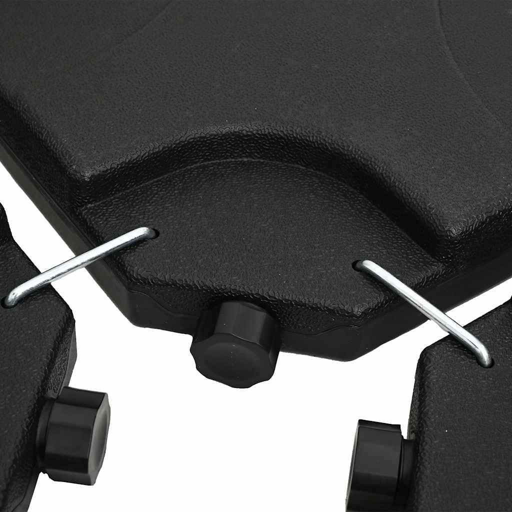Portable umbrella base, 60l, fillable with sand/water