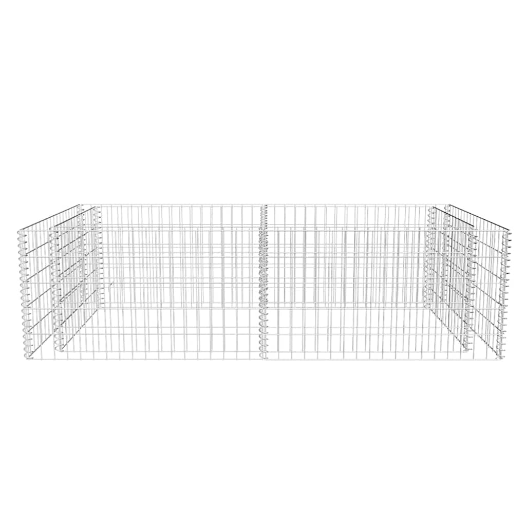 Gabion planter, galvanized steel, 180x90x50cm