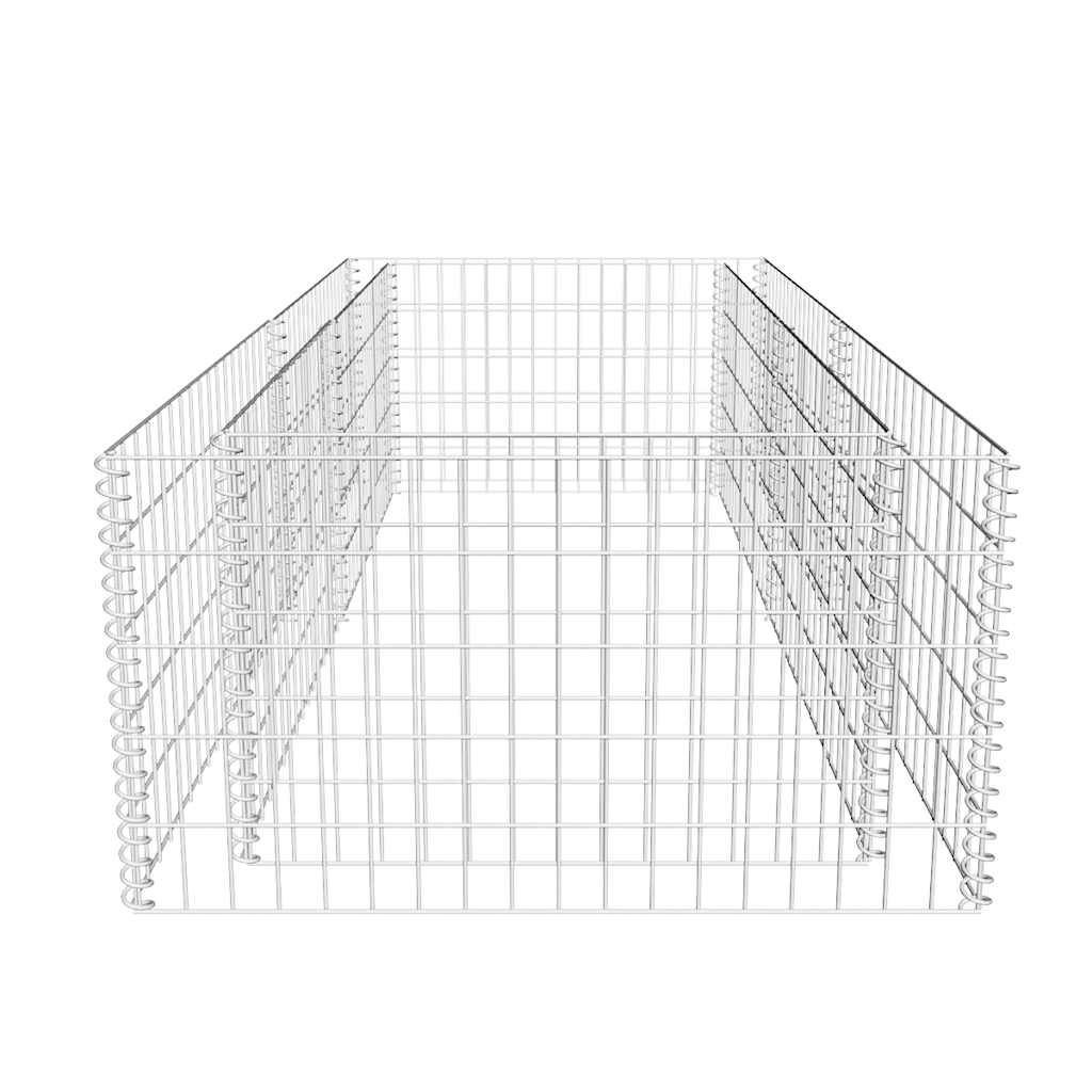 Gabion planter, galvanized steel, 180x90x50cm