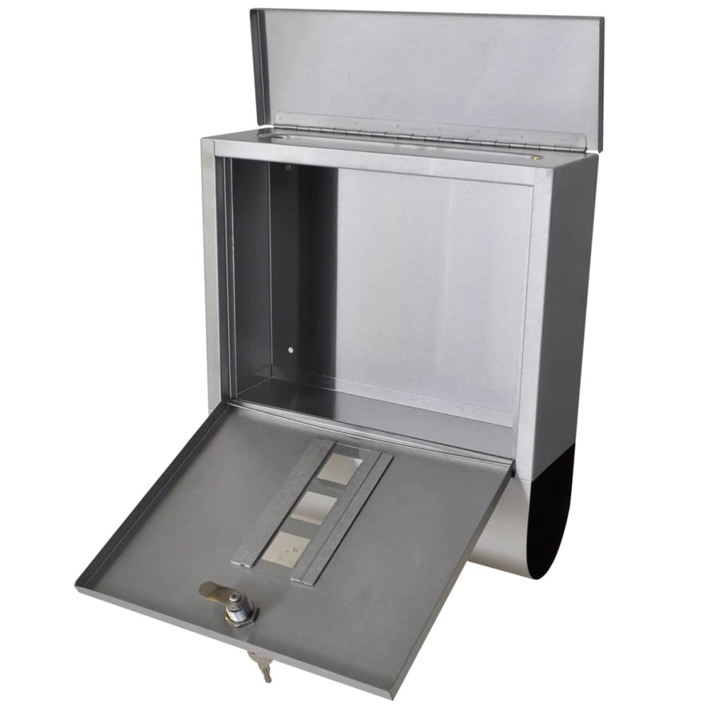 Two Post Boxes with Stand, Stainless Steel