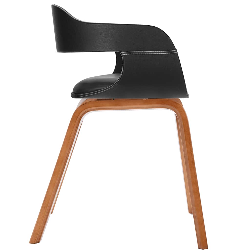 Dining chair with beech legs, faux leather