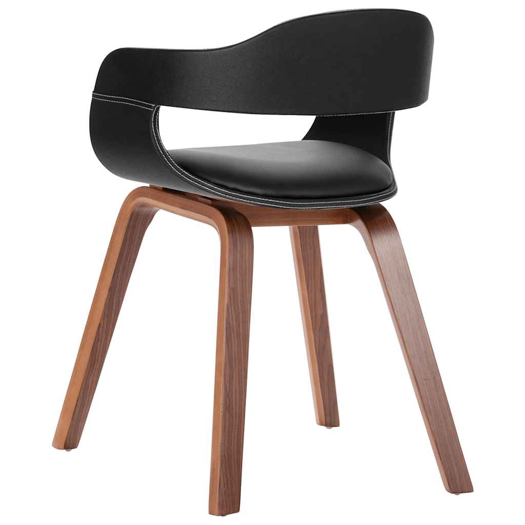 Dining chair with beech legs, faux leather