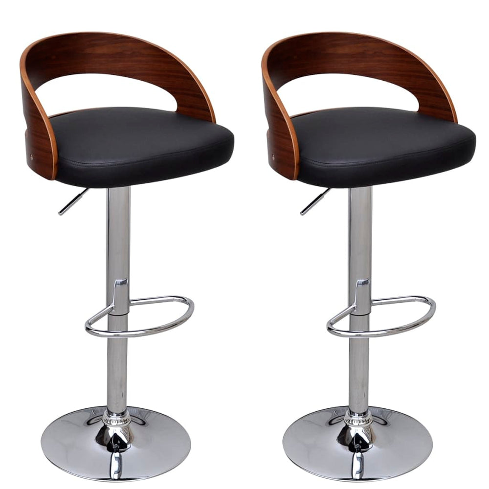 Bar stools, 2 pcs., bentwood