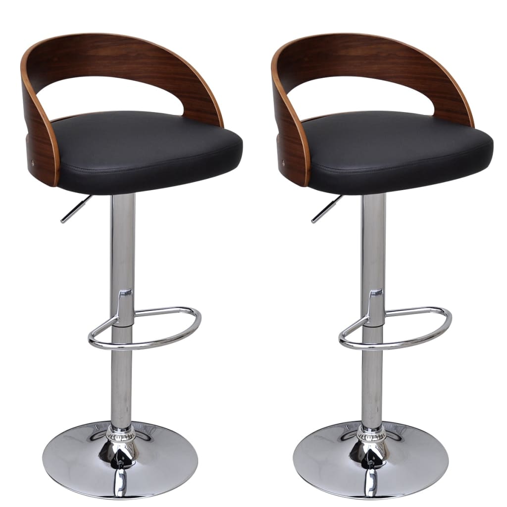 Bar stools, 2 pcs., bentwood