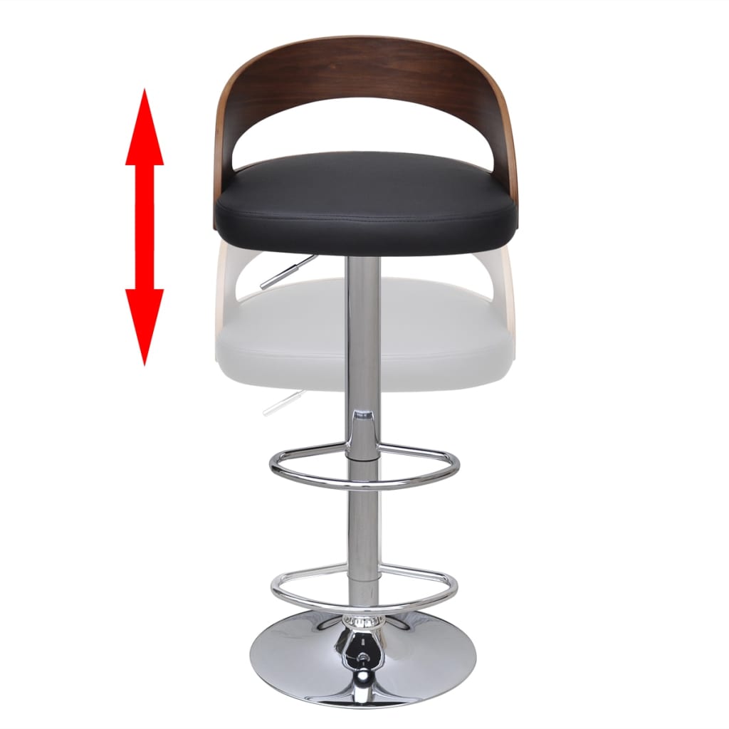 Bar stools, 2 pcs., bentwood