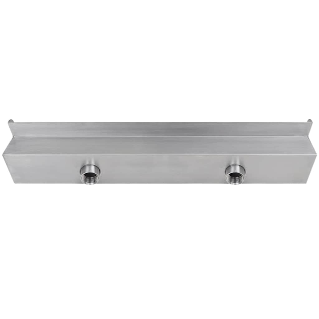 Baseino fontanas su LED, 60cm, stačiak. formos, nerūdijantis plienas