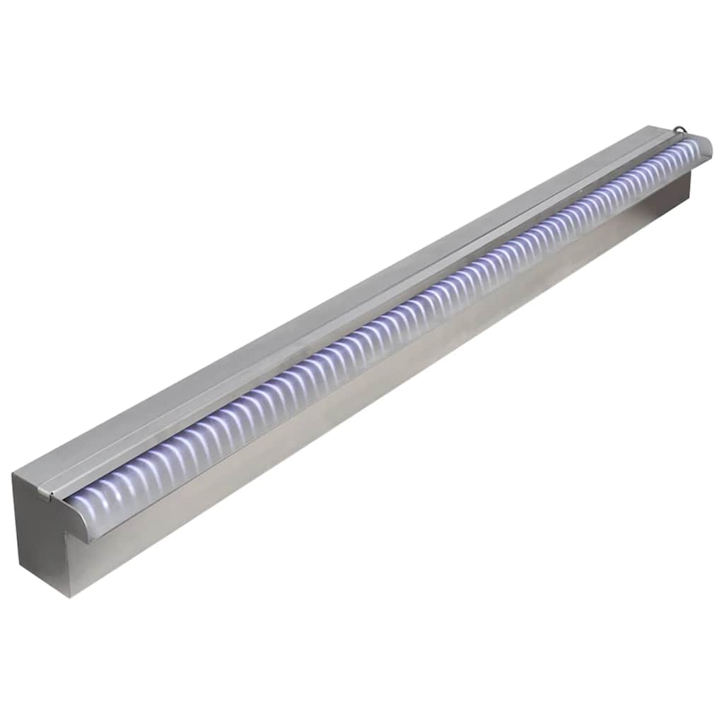 Baseino fontanas su LED, 90cm, stačiak. formos, nerūdijantis plienas