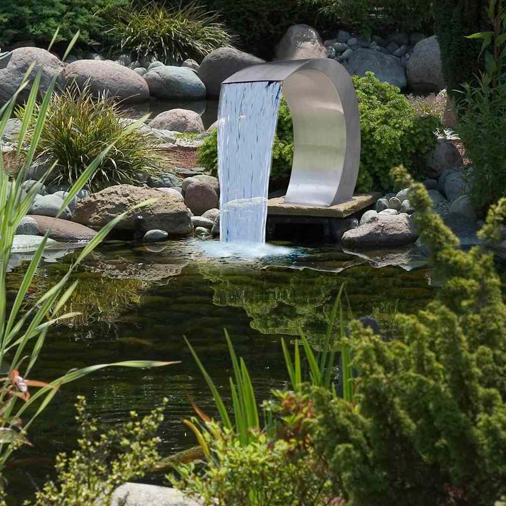 Garden Waterfall/Pool Fountain, Stainless Steel, 45x30x60cm