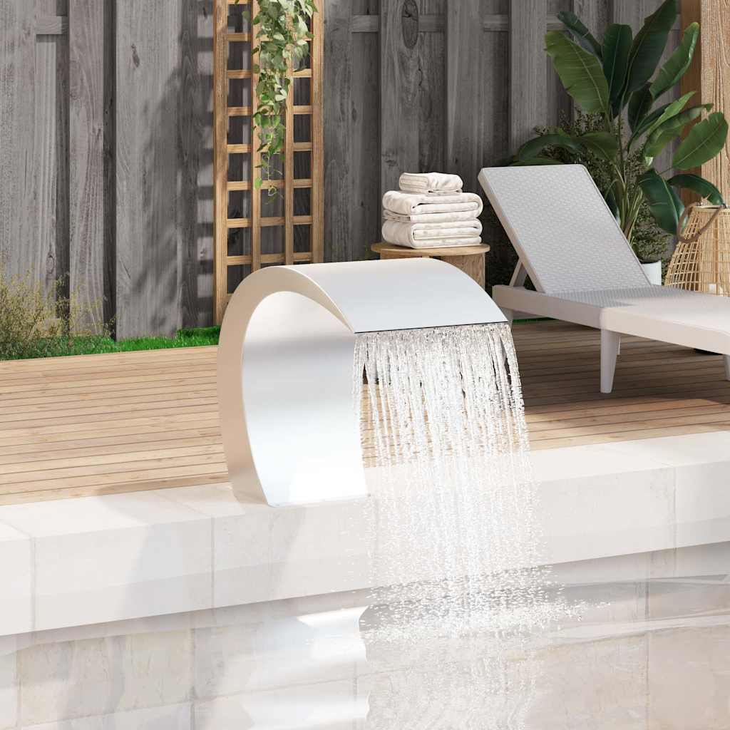 Garden Waterfall/Pool Fountain, Stainless Steel, 45x30x60cm