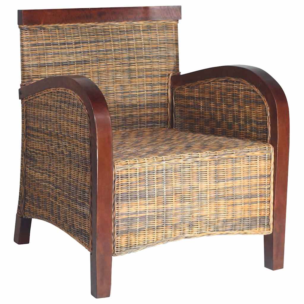 Armchair, handmade, braided rattan