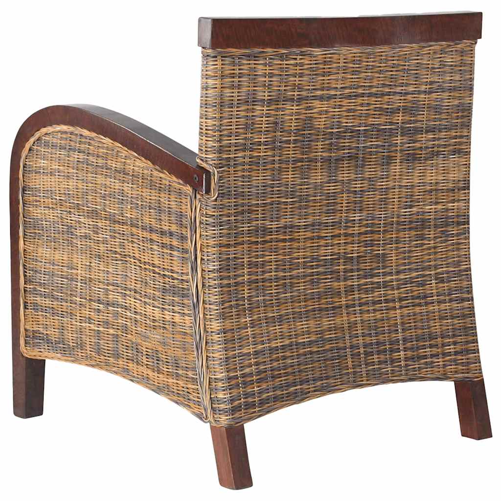 Armchair, handmade, braided rattan