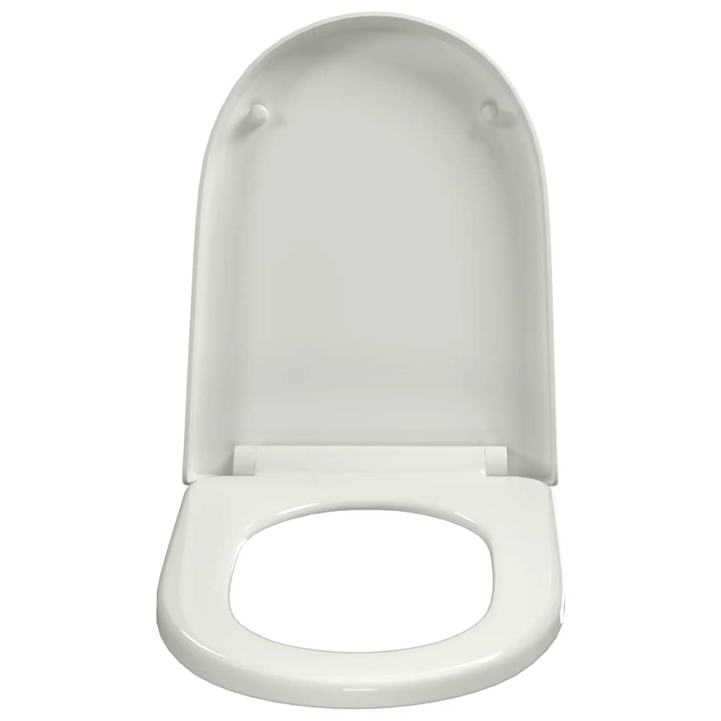 Klozeto sėdynė su Soft Close mechanizmu, kvadrato formos, balta