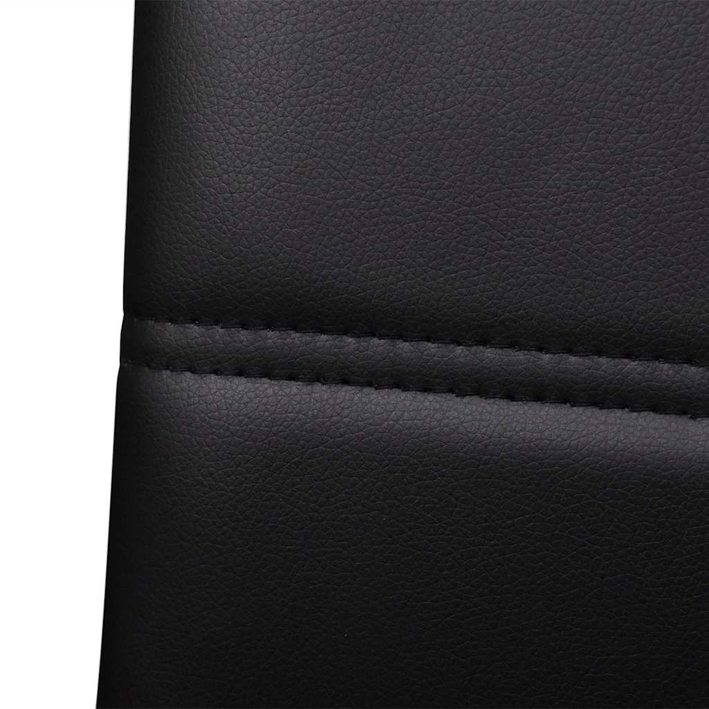 Cantilever dining chairs, 2 pcs., black, artificial leather