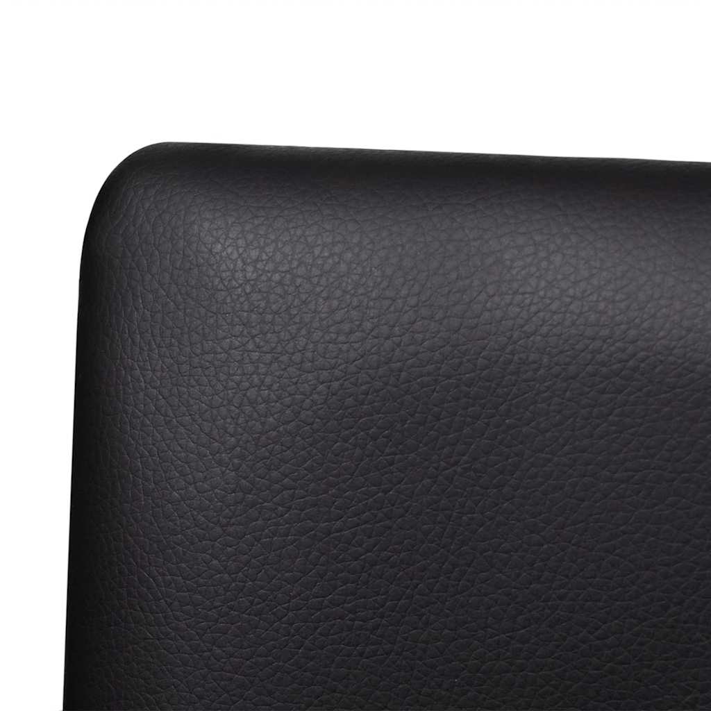 Cantilever dining chairs, 2 pcs., black, artificial leather