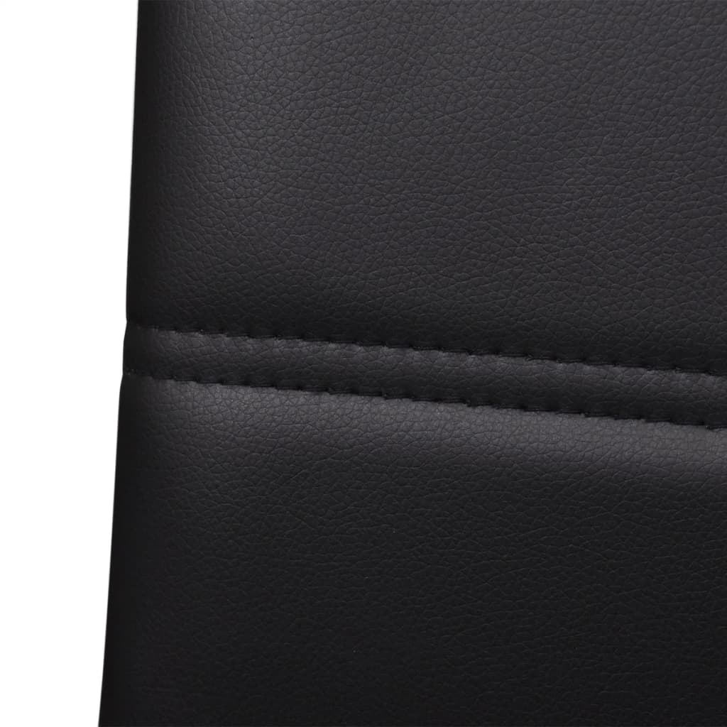 Cantilever dining chairs, 4 pcs., black, artificial leather